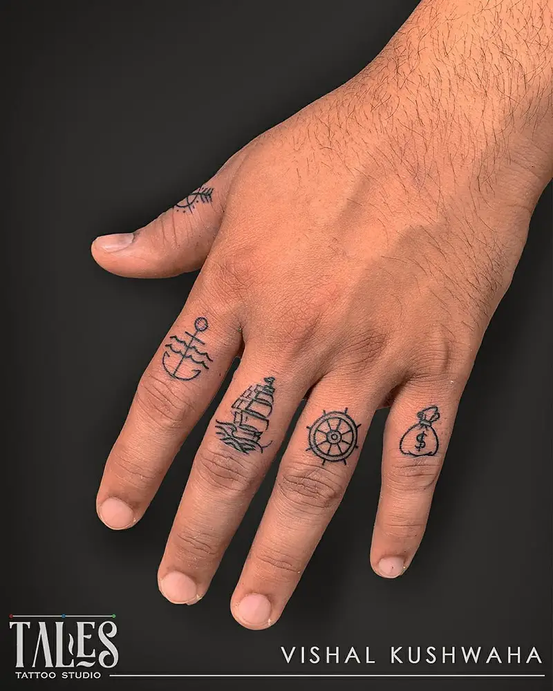Pirate Finger Tattoo 2