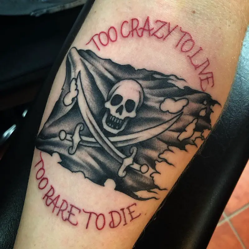 simple pirate flag tattoos