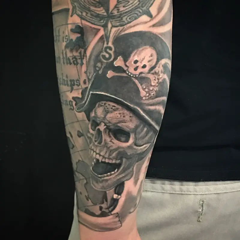 Pirate Map Tattoo 3