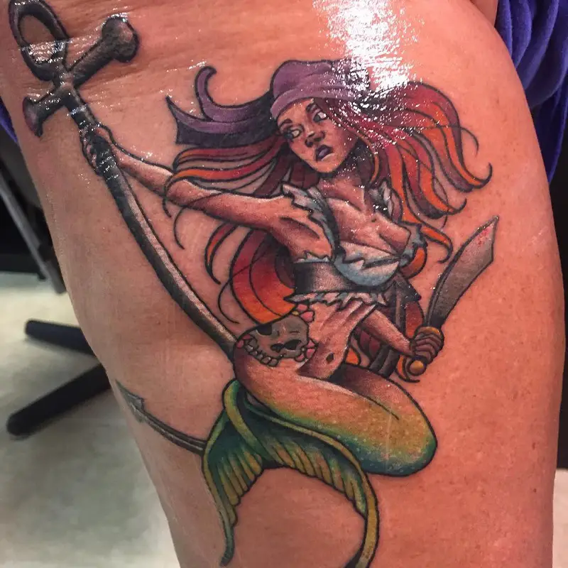 Pirate Mermaid Tattoo 3