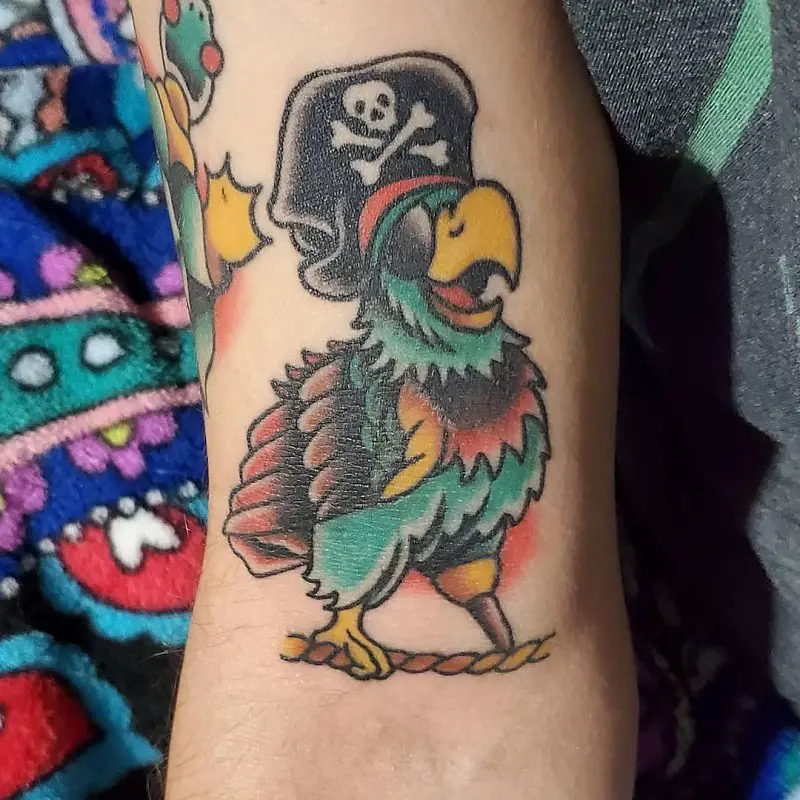 Pirate Parrot Tattoo 1
