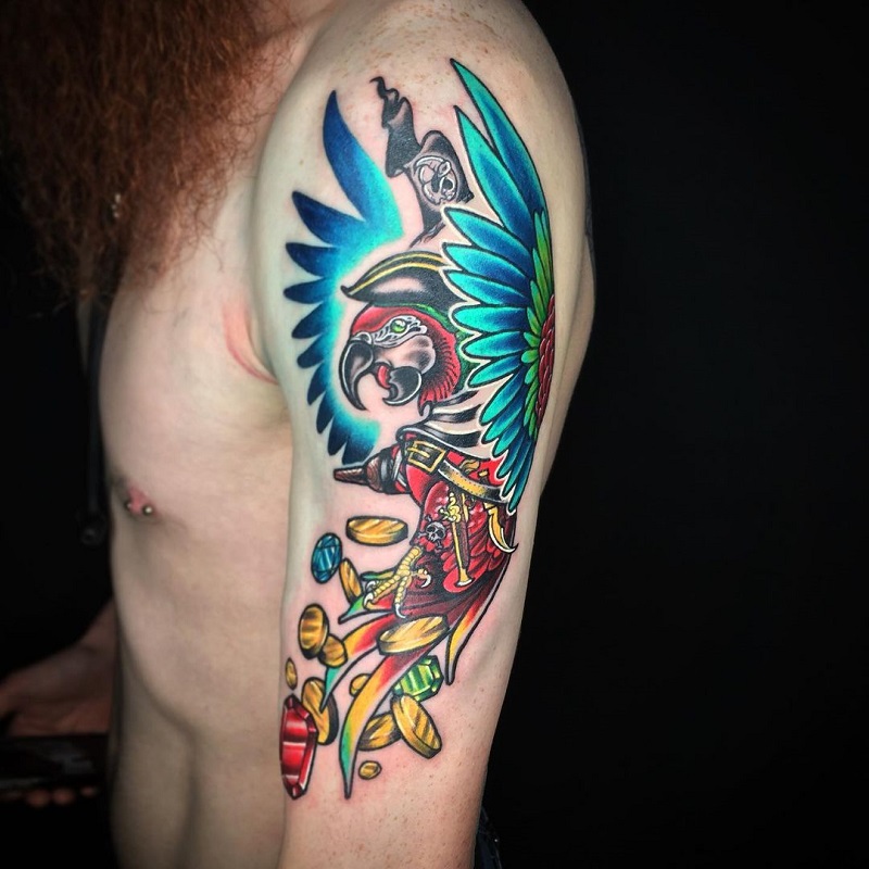 Pirate Parrot Tattoo 3