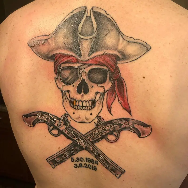 logo pirate skull tattoo popular design that represents a rebellious  spirit a love of adventure and a willingness to embrace the unknown  20841082 Vector Art at Vecteezy