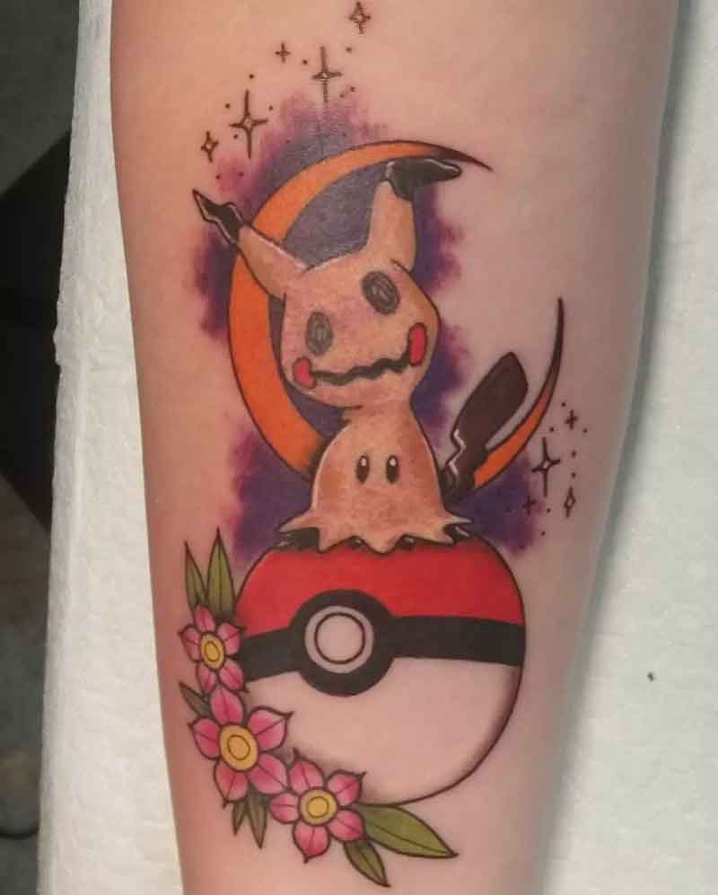 Small fun Pikachu from Pokemon by Capone TattooNOW