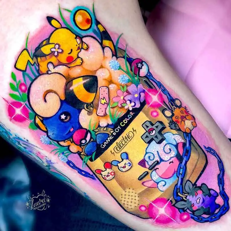 Pokemon Gameboy Tattoo 1
