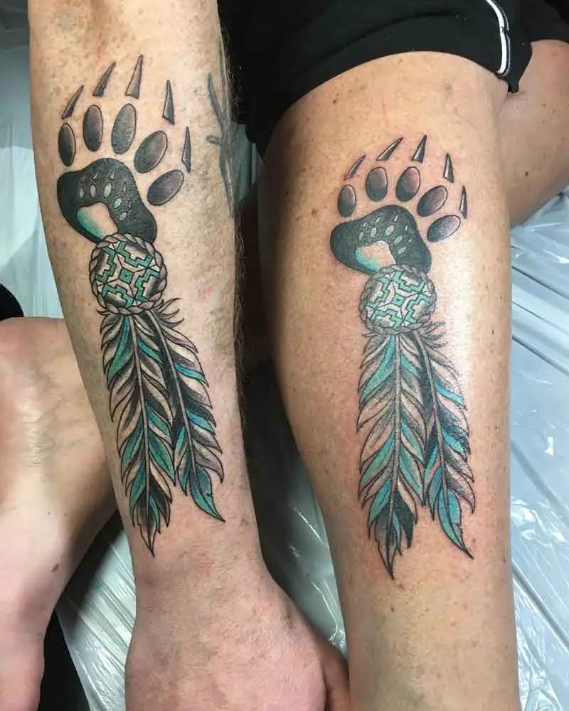 native american bear paw tattoos