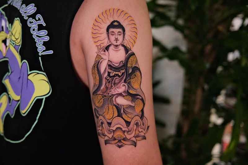 Praying Buddha Tattoo 1