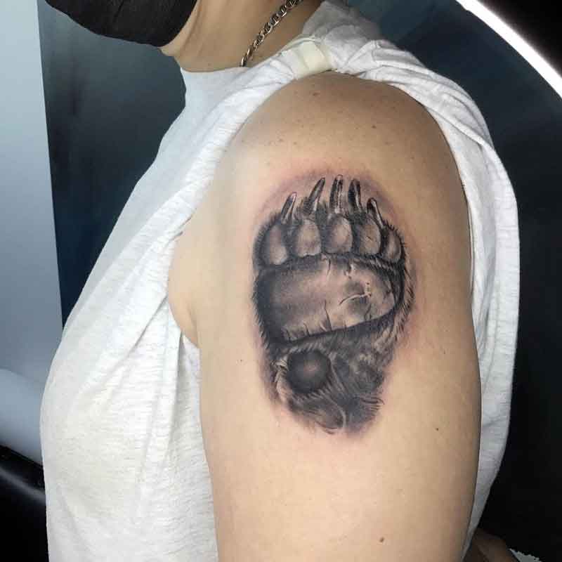 Realistic Bear Paw Tattoo 3