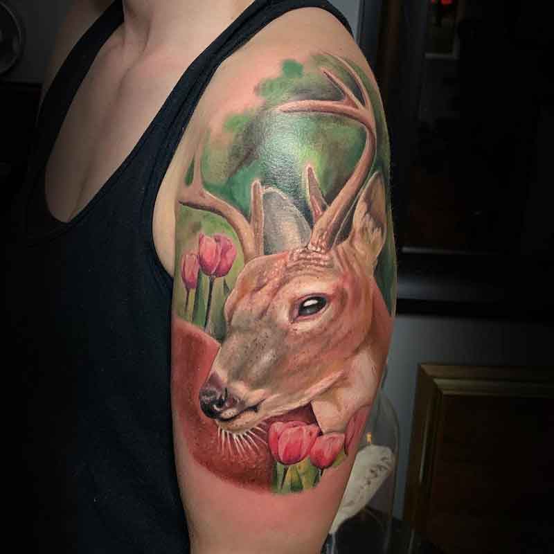 Realistic Deer Tattoo 3