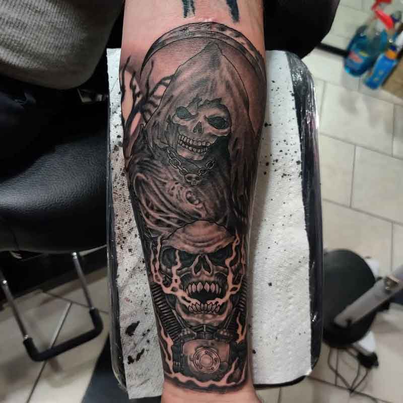 Realistic Grim Reaper Tattoo 1