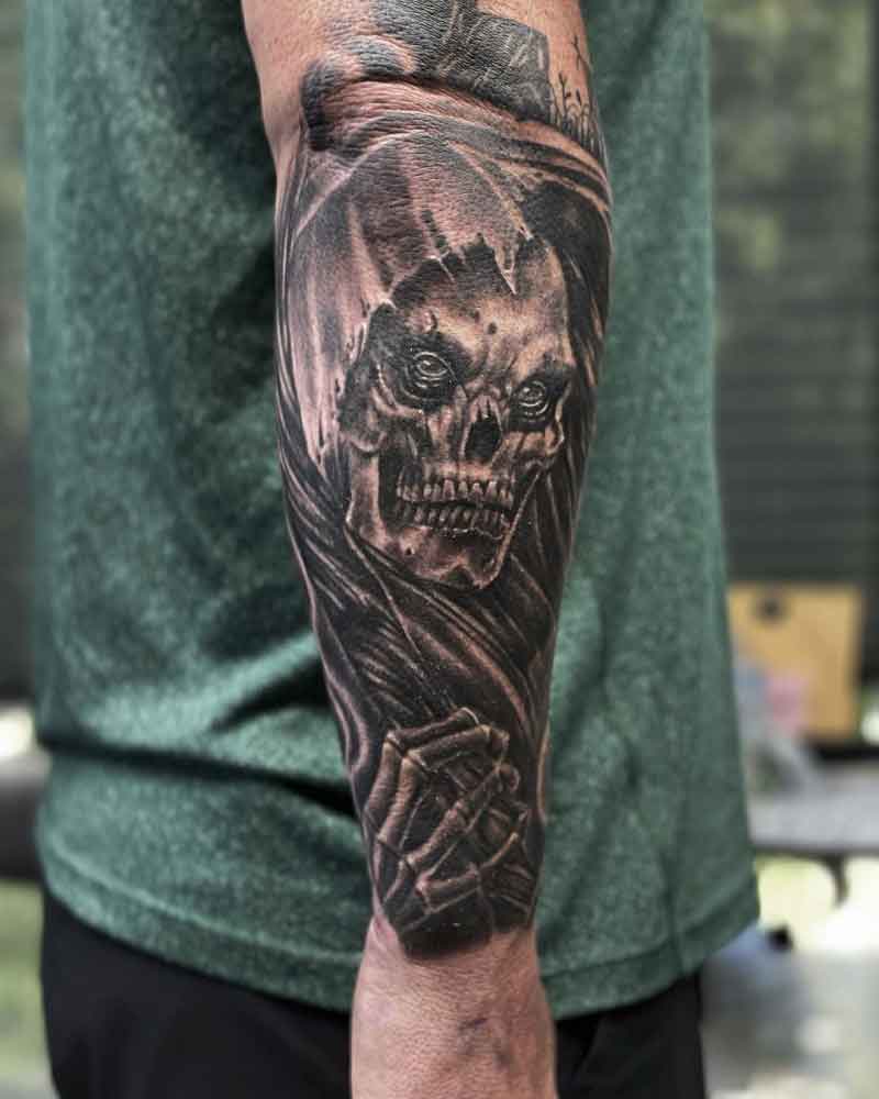 Realistic Grim Reaper Tattoo 3