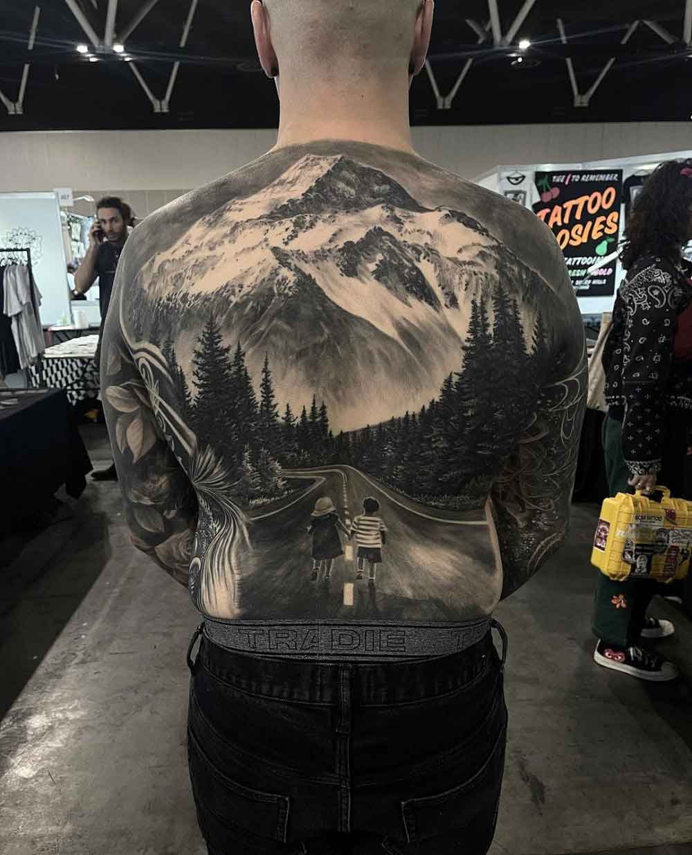 Realistic Mountain Tattoo 2