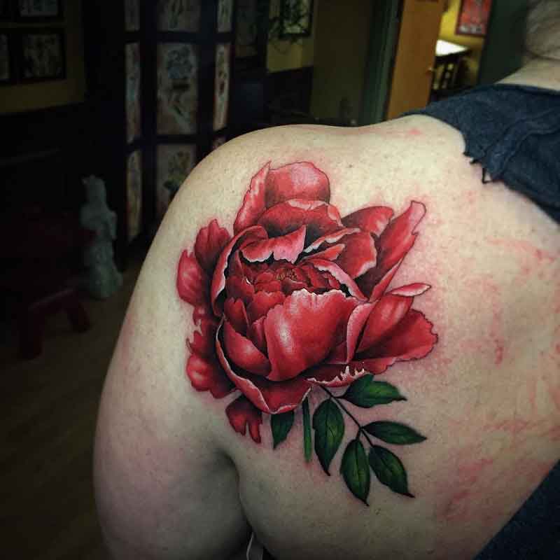 Realistic Peony Tattoo 3