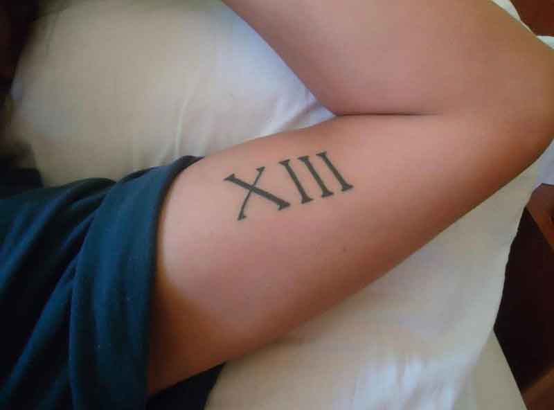 Roman Numeral 13 Tattoo 1