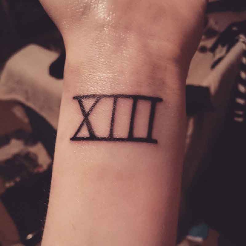 Roman Numeral 13 Tattoo 3