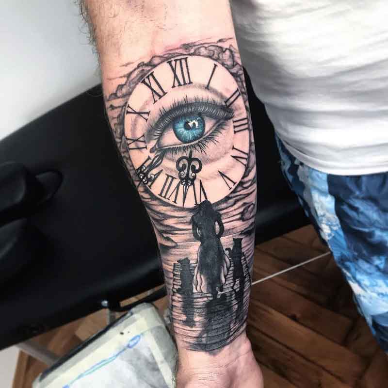 Roman Numeral Clock Tattoo 3