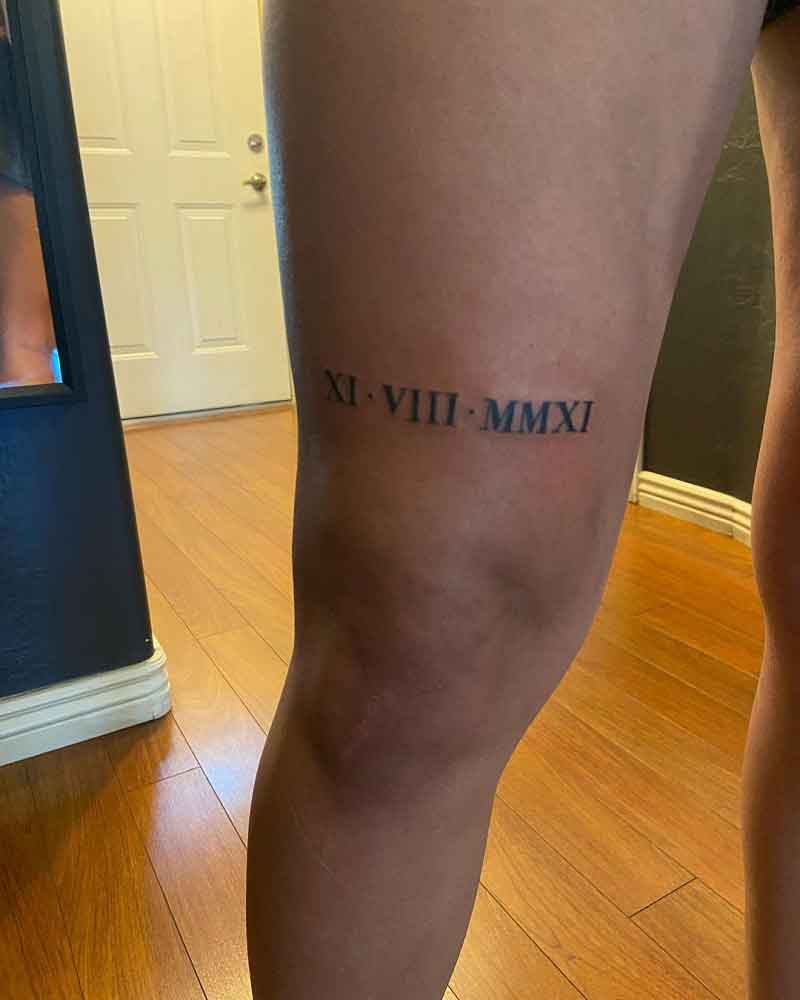 DC Tattoos  Clean Roman numerals for the thigh  Facebook