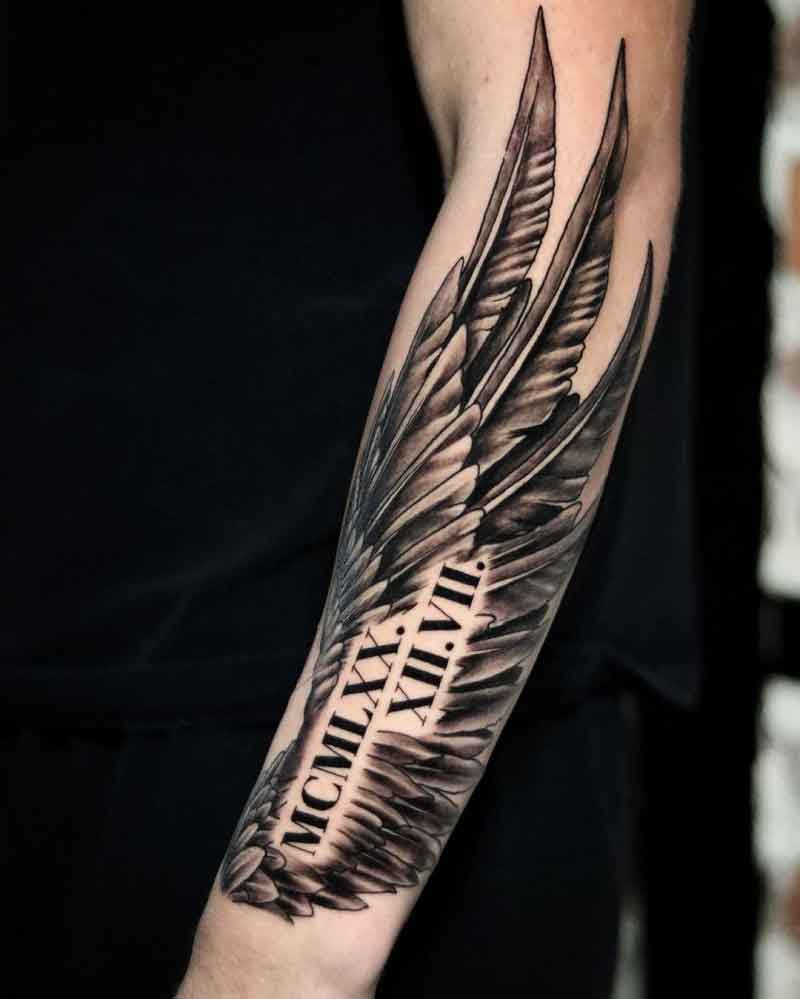 Roman Numeral Forearm Tattoo 2