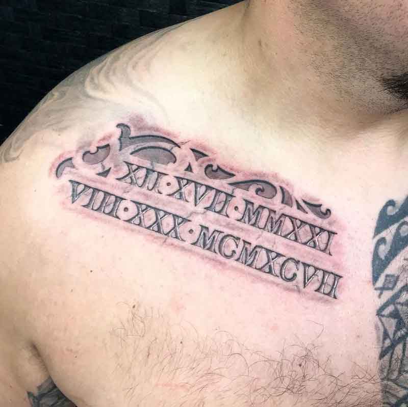 Roman Numeral Tattoos For Men 3