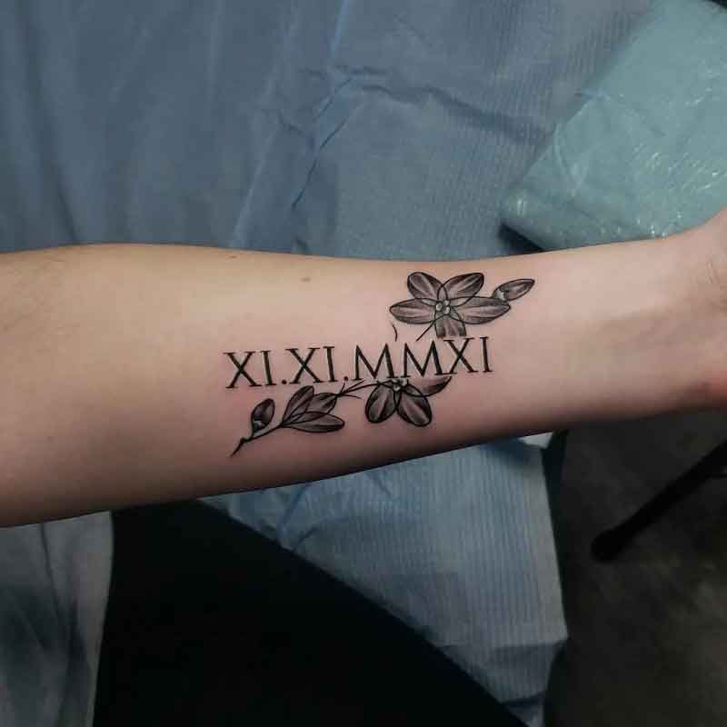 Roman Numeral Tattoos On Arm 1