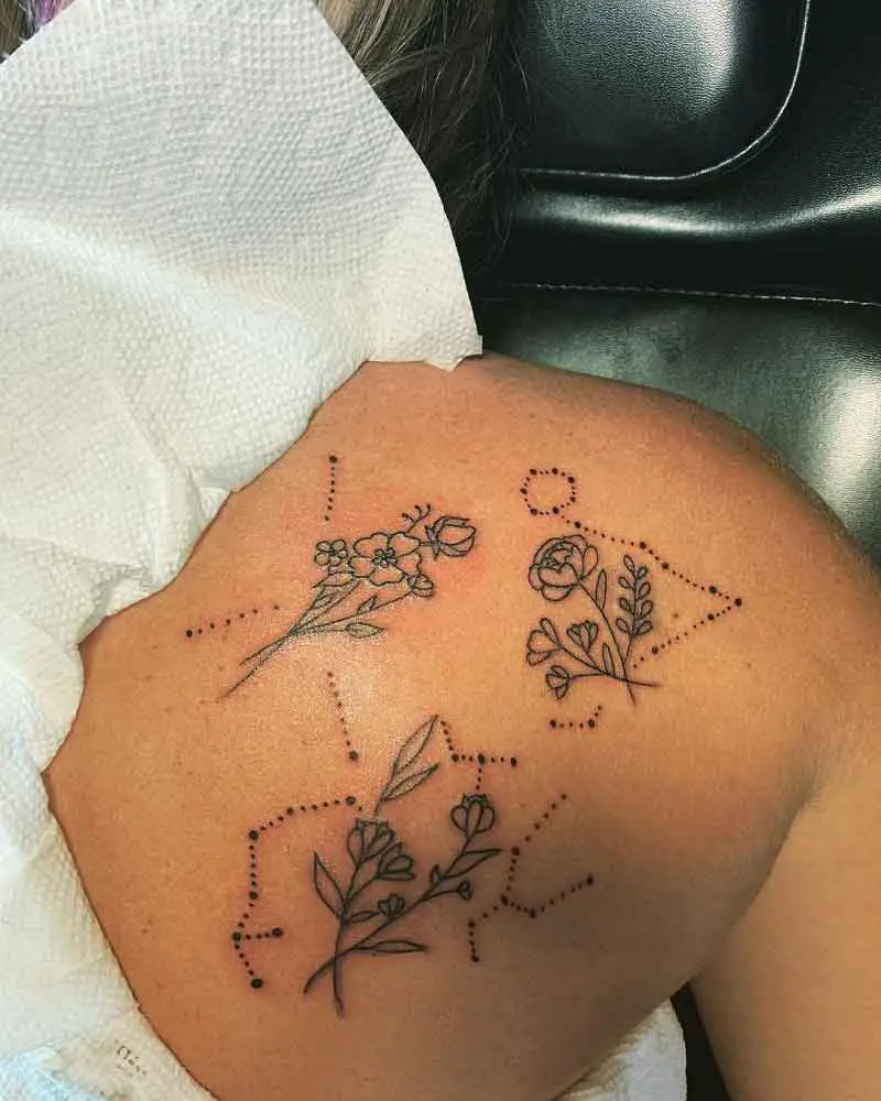 Rose Constellation Tattoo 3