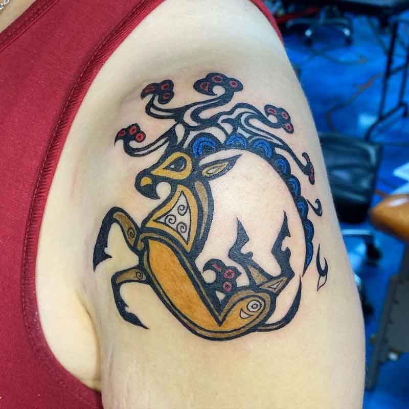 Scythian Deer Tattoo 2