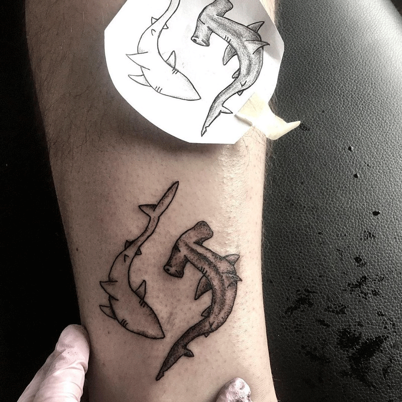 Shark Pisces Tattoo 3
