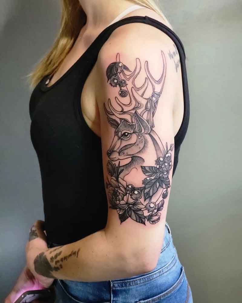 Shoulder Deer Tattoo 1