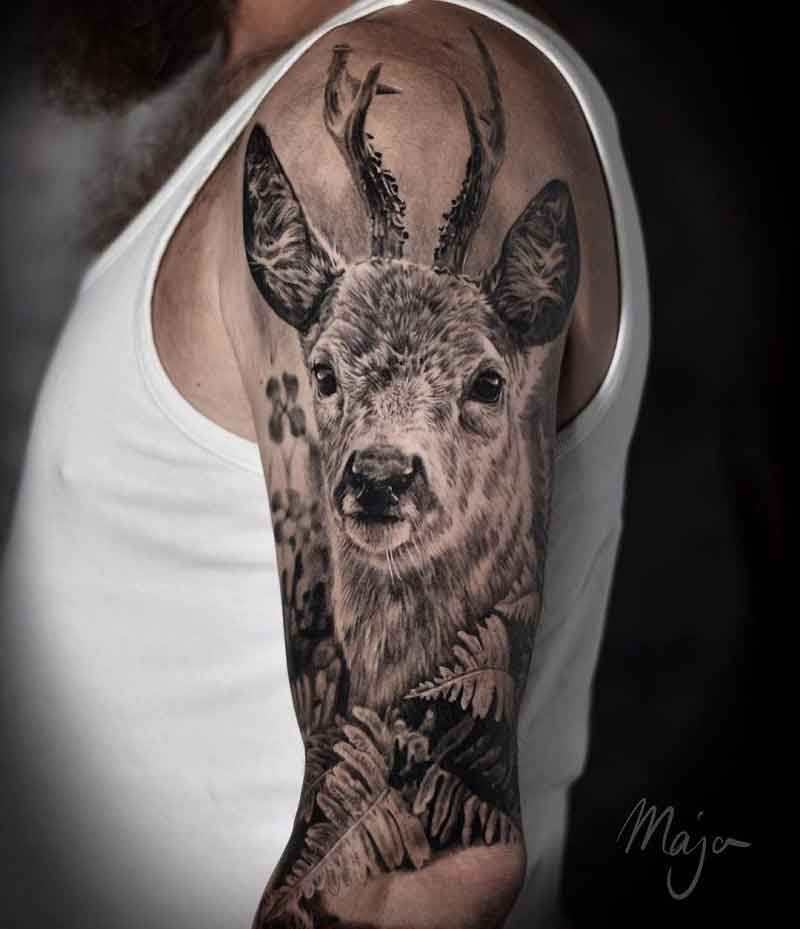 Shoulder Deer Tattoo 2