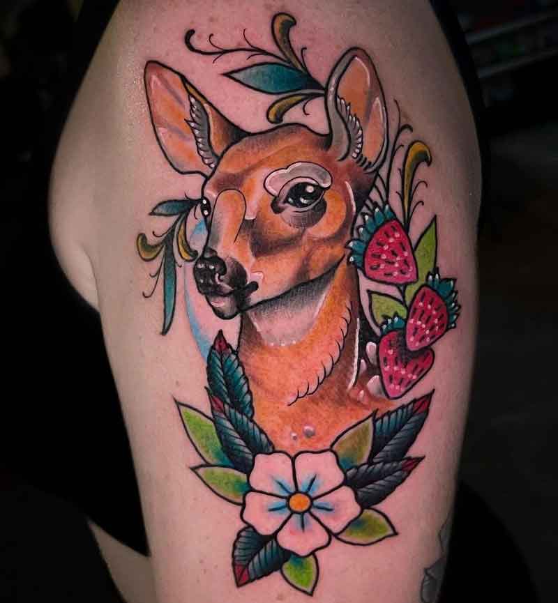 Shoulder Deer Tattoo 3
