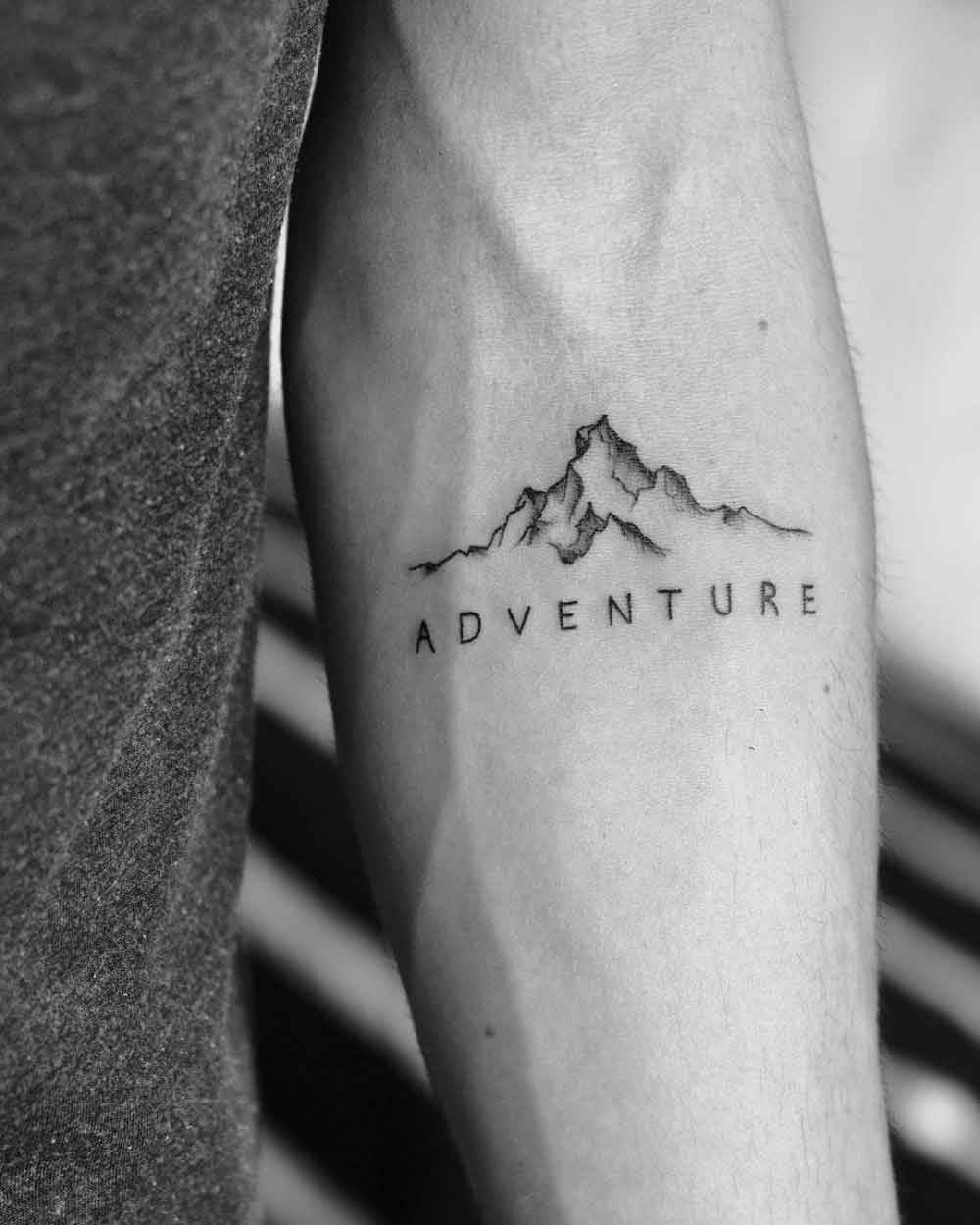 simple mountains tattoo