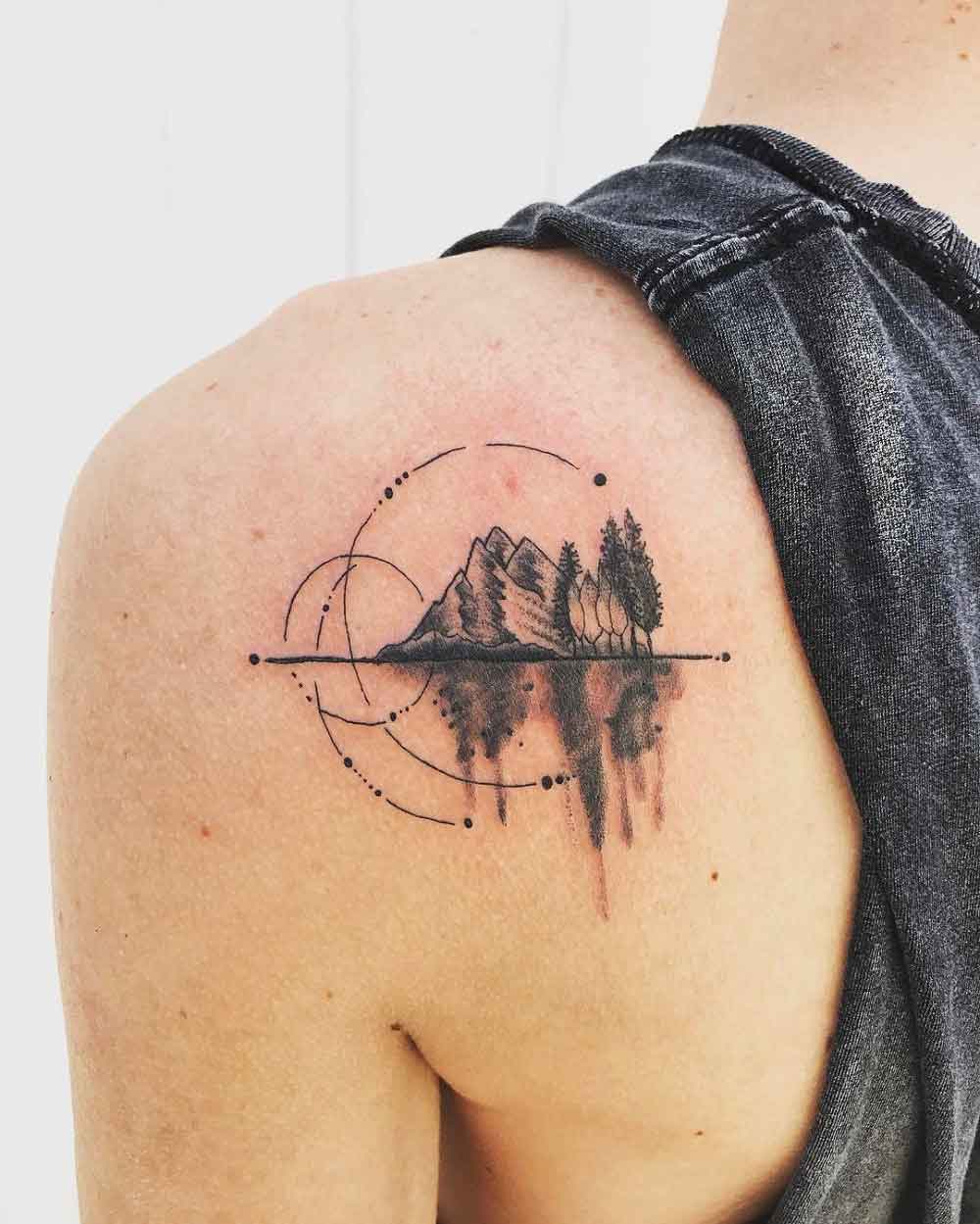 Simple Mountain Tattoo 2