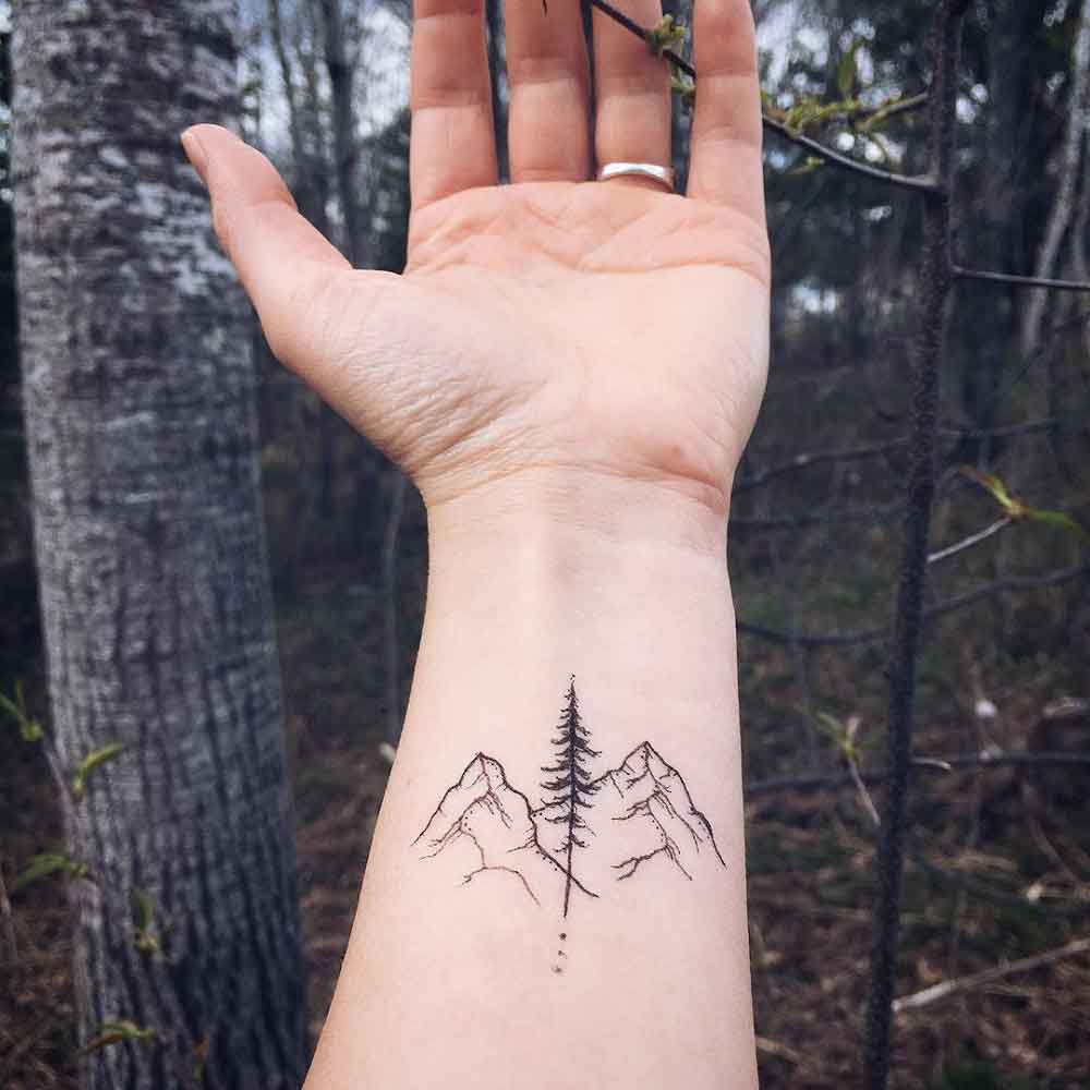 Simple Mountain Tattoo 3