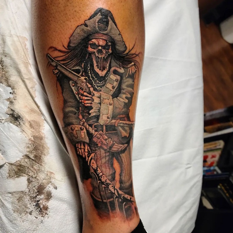 Skeleton Pirate Tattoo 3