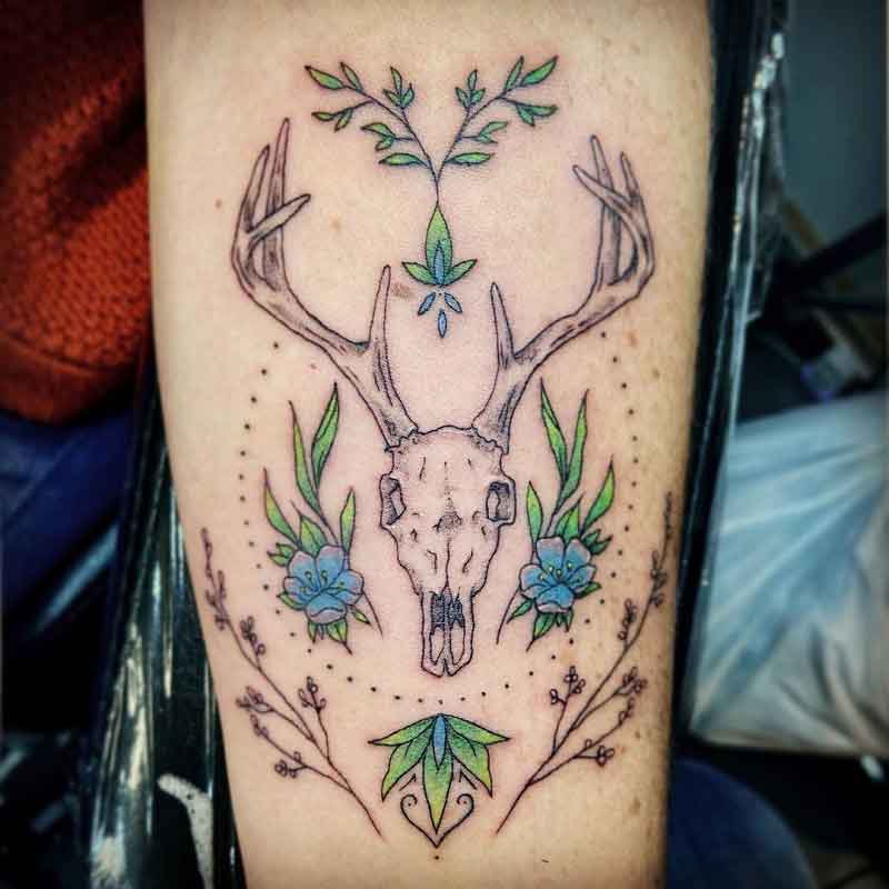 Skull Deer Tattoo 1