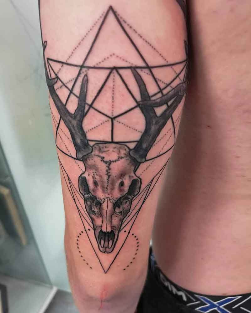 Skull Deer Tattoo 2