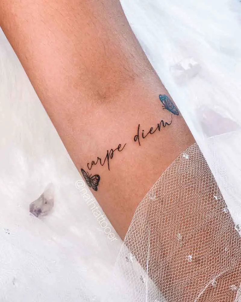 Small Carpe Diem Tattoo 2