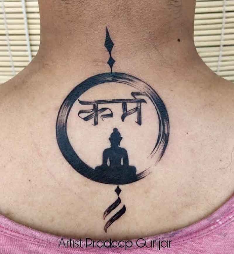 Small Karma Buddha Tattoo 2