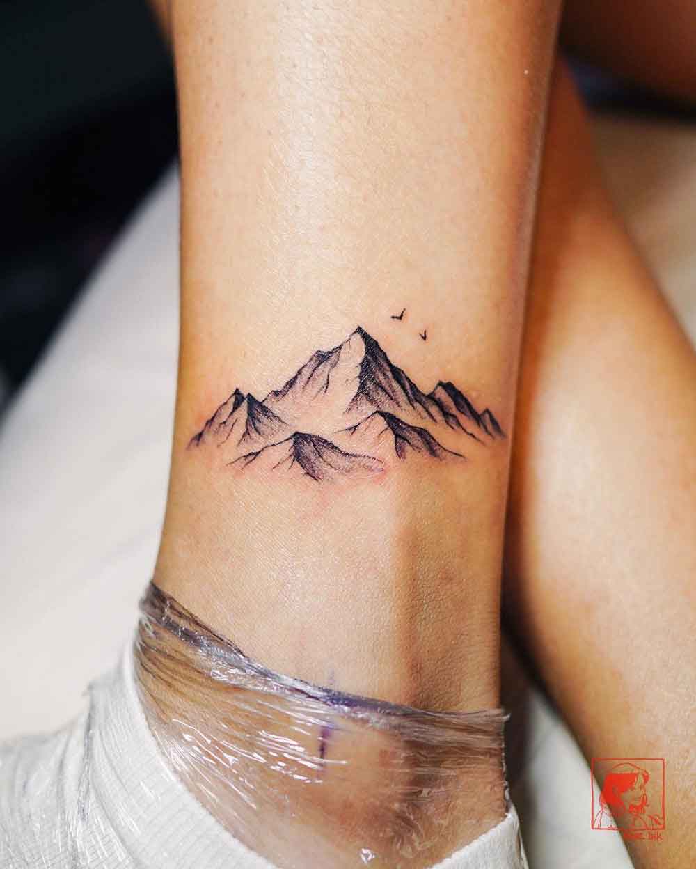 small mountain tattoo Unique Small mountain tattoo Tattoos Pinte   tattoovaluenet