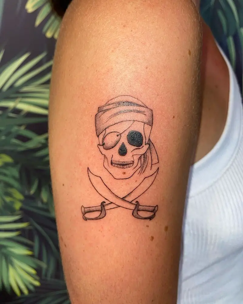 Small Pirate Tattoo 2