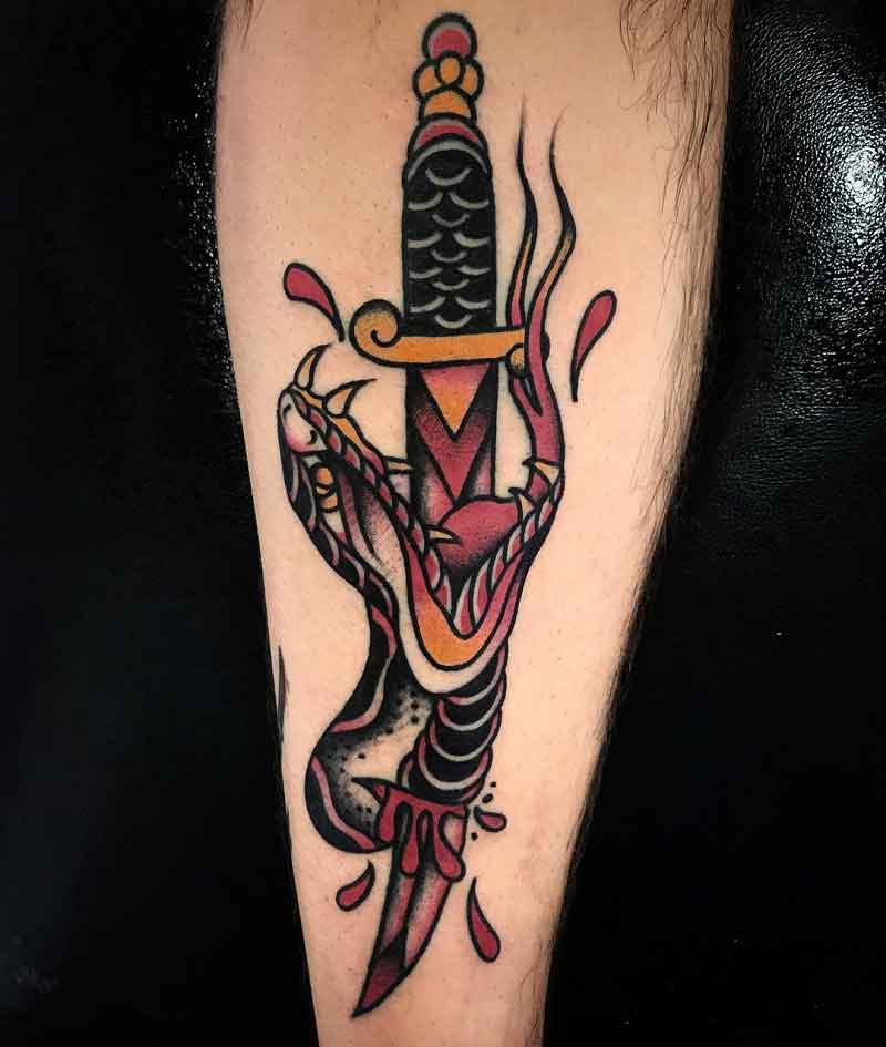 Snake Dagger Tattoo 3