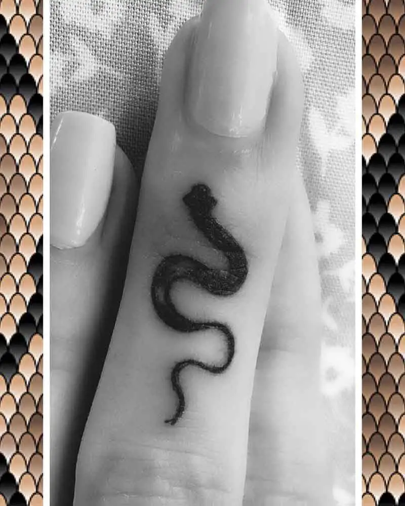 Snake Finger Tattoo 3
