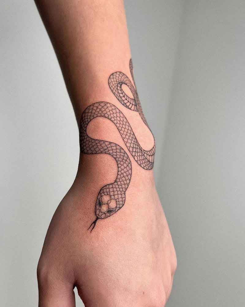 Snake Hand Tattoo 1
