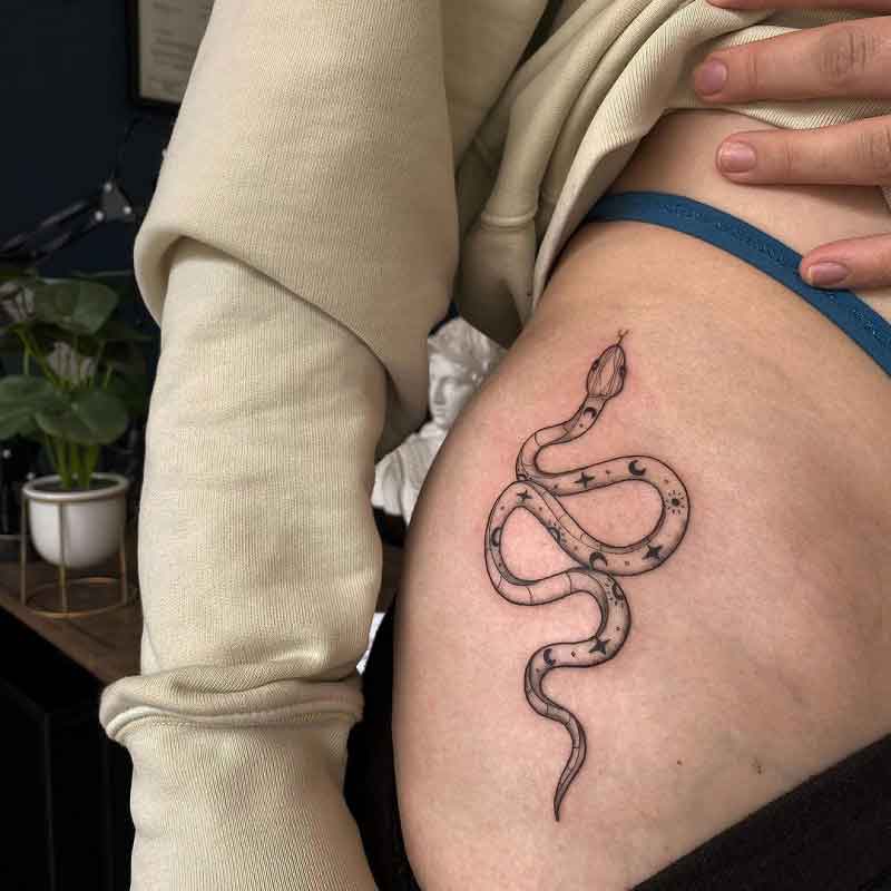 Snake Hip Tattoo 3