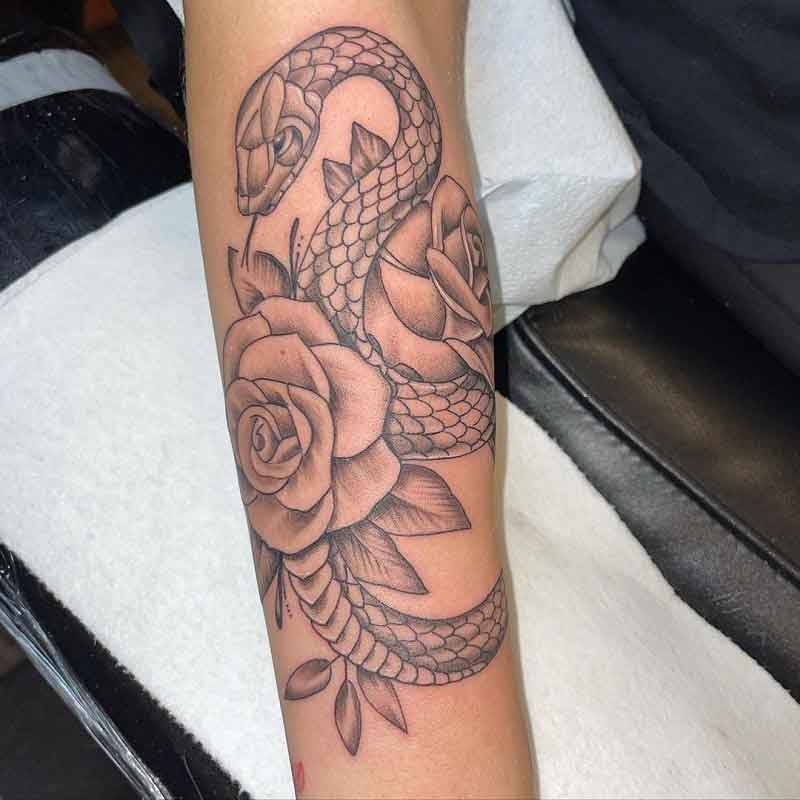 Snake Rose Tattoo 2