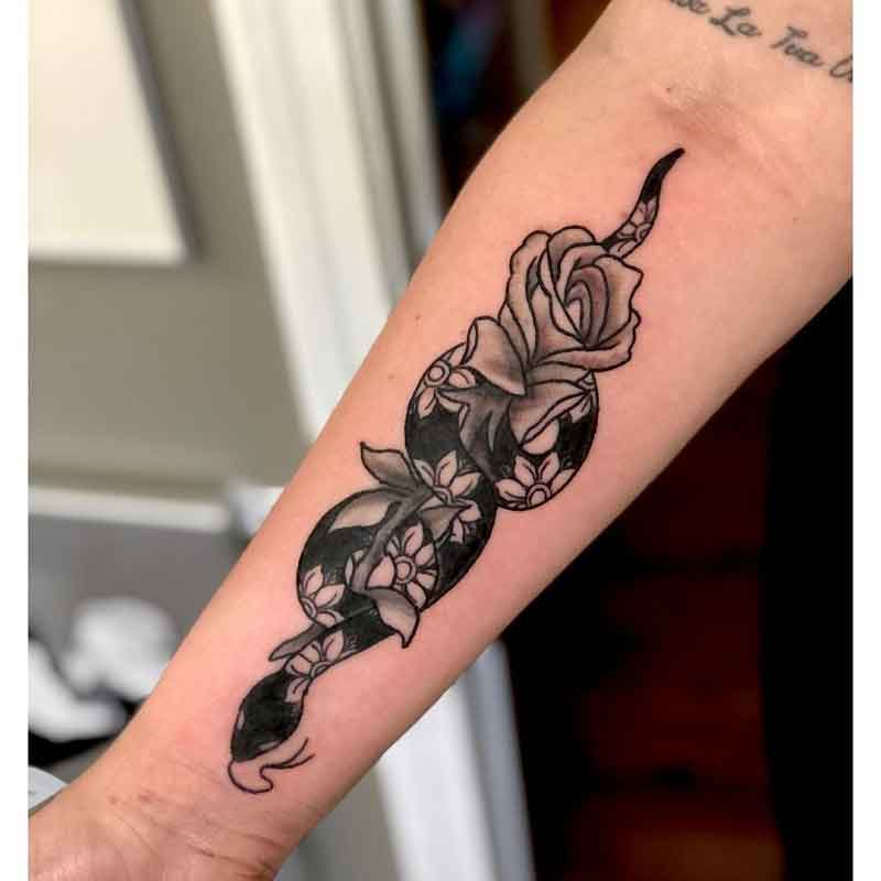 Snake Rose Tattoo 3