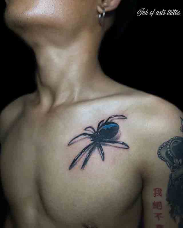 Spider Man Tattoo Chest (1)