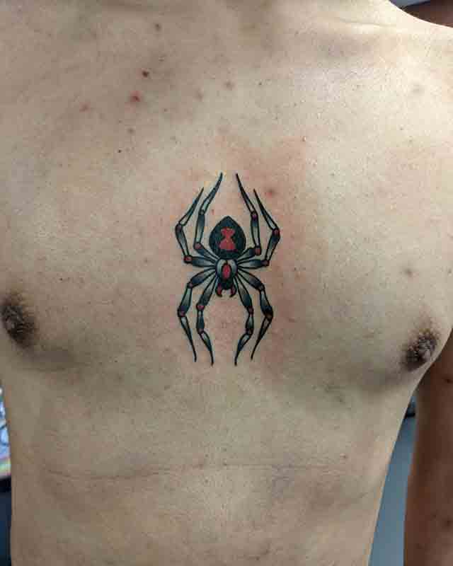 Black Widow Spider Tattoo  Black and red Widow Spider Tatto  Flickr