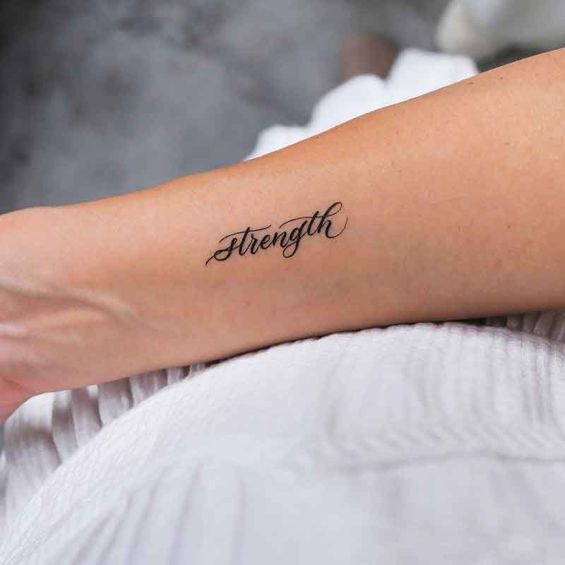 Strength Ambigram Tattoo 1