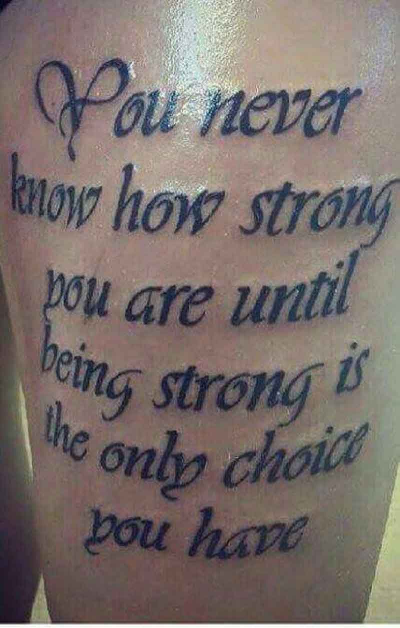 Strength Divorce Tattoos 2